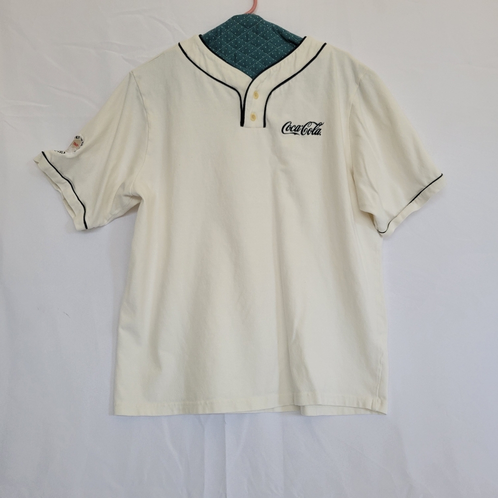 Coca-Cola Lucky Brand Unisex Baseball Jersey Women's Large Men's Medium